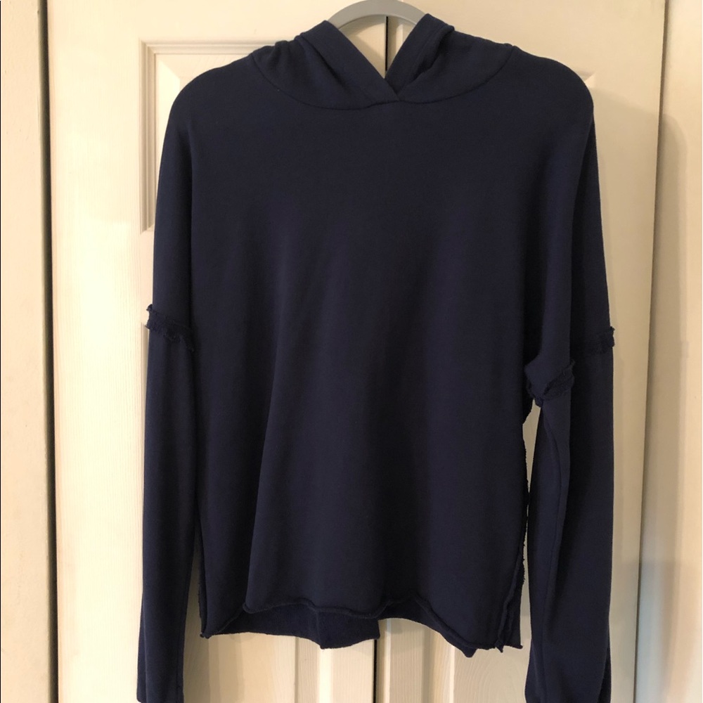 Nation Ltd. Distressed cropped hoodie NWOT